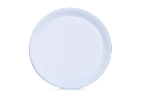 Disposable plastic dishes Stock Photos