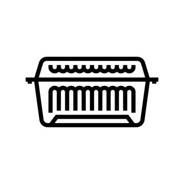 Disposable plastic line icon vector illustration Illustrazione stock