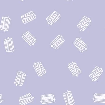 Disposable plastic line seamless pattern Illustrazione stock