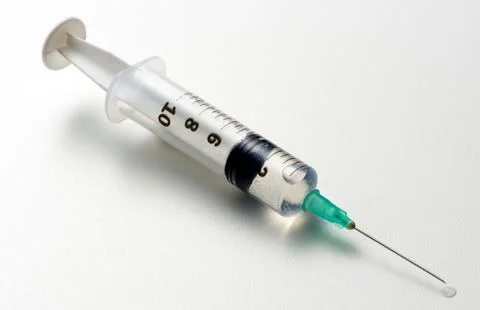 Disposable plastic syringe Stock Photos