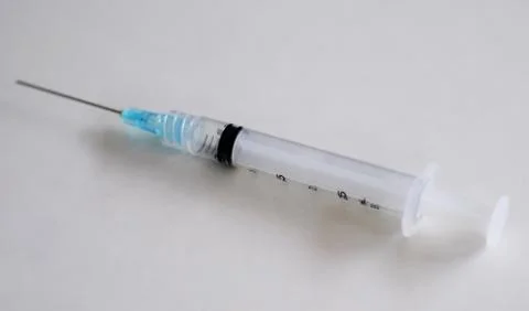 Disposable plastic syringes Stock Photos