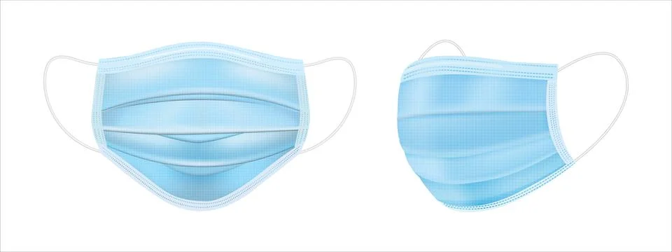 Disposable protective mask Stock Illustration