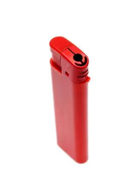 Disposable red lighter Stock Photos