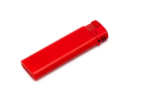 Disposable red lighter Stock Photos