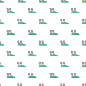 Disposable shoe covers seamless pattern for hygiene background Stock Illustration