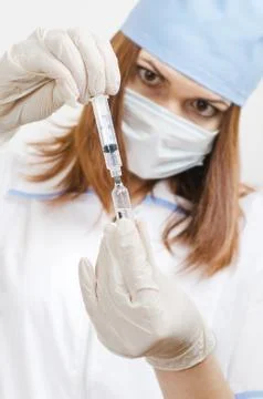 Disposable syringe for injection Stock Photos