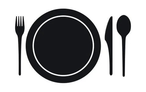 Disposable Tableware Icon, Vector Illustration Stock Illustration