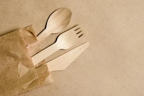 Disposable tableware from natural materials, Stock Photos