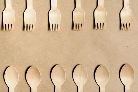 Disposable tableware from natural materials, Stock Photos