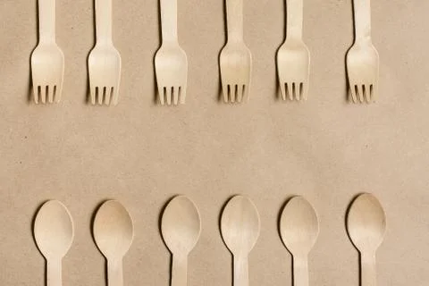 Disposable tableware from natural materials, Stock Photos