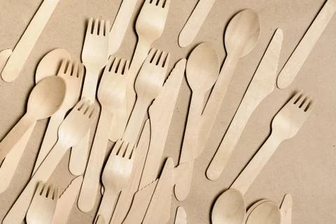 Disposable tableware from natural materials, Stock Photos