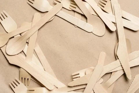 Disposable tableware from natural materials, Stock Photos