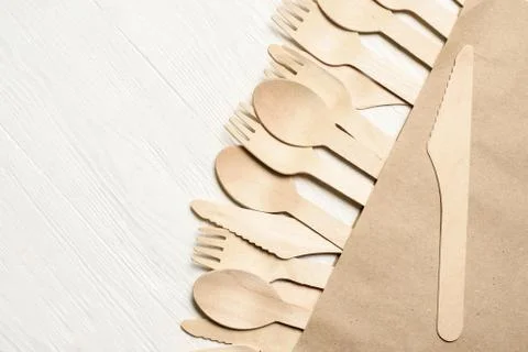 Disposable tableware from natural materials, Stock Photos