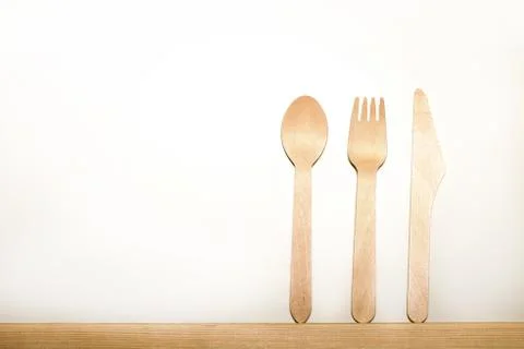 Disposable tableware from natural materials, Stock Photos