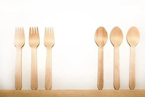Disposable tableware from natural materials, Stock Photos