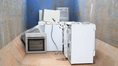 Disposal of waste electrical and electronic equipment (weee) uk Stock Footage 114883892