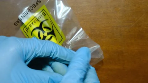 Dispose Covid Test Kit Stock Footage 171409549