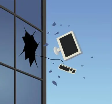 Dispose of pc Stock-Illustration