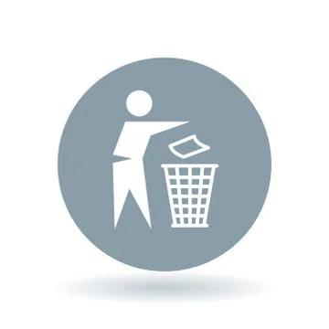 Dispose trash icon Stock Illustration