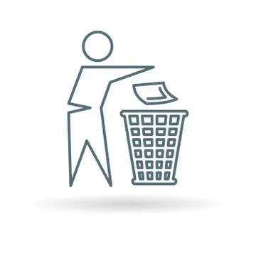 Dispose trash icon Stock Illustration