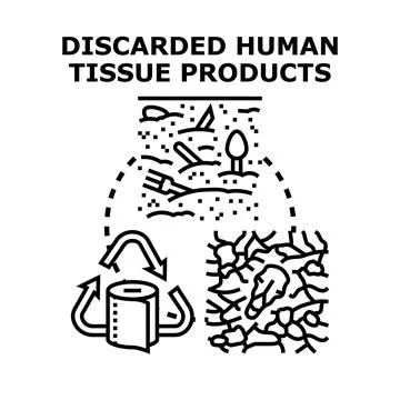 Disposing of discarded human tissue waste products Stock Illustration