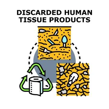 Disposing of discarded human tissue waste products Stock-Illustration