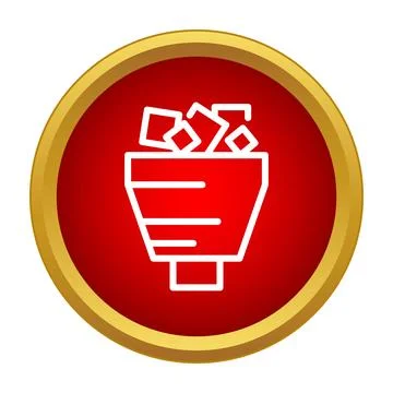 Disposing waste into a recycling bin or garbage container Stock Illustration