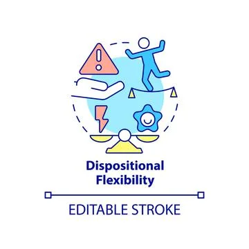 Dispositional flexibility concept icon Stock Illustration