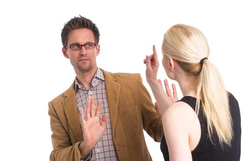 Dispute between a pair Foto stock