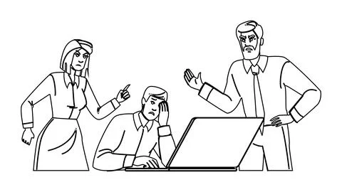 Dispute conflict office vector Stock Illustration