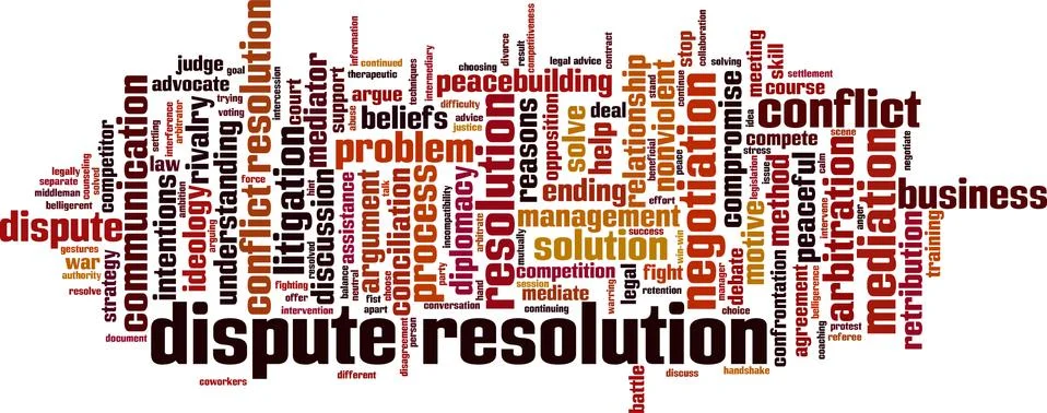 Dispute resolution word cloud イラスト素材