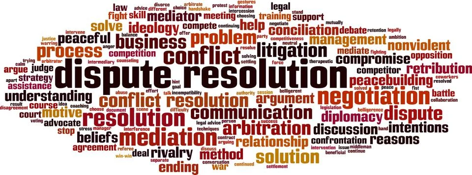 Dispute resolution word cloud イラスト素材