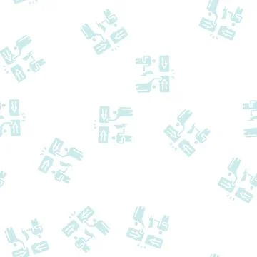 Disputes on forum glyph seamless pattern Stock Illustration