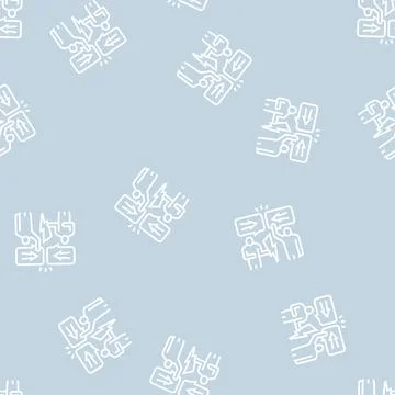 Disputes on forum line seamless pattern Stock Illustration