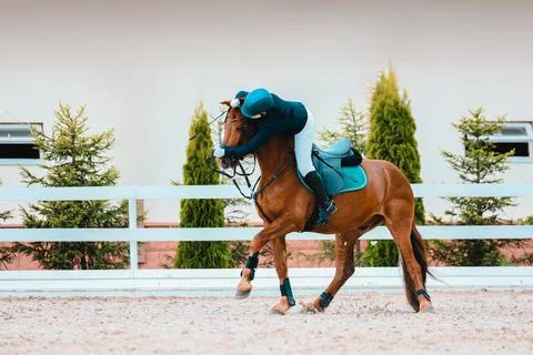Disqualification on show jumping. Rider commit a fail. Fails on horse jumping Stock Photos