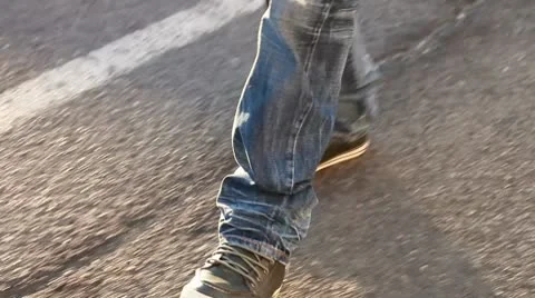 Disquieting walk Stock Footage 8968901