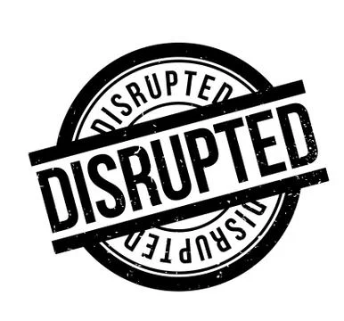 Disrupted rubber stamp Stock Illustration