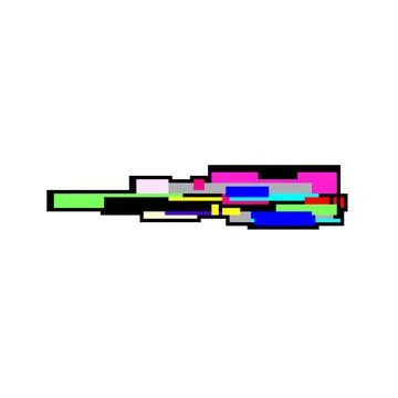 Disruption glitch error pixel art vector illustration Illustrazione stock