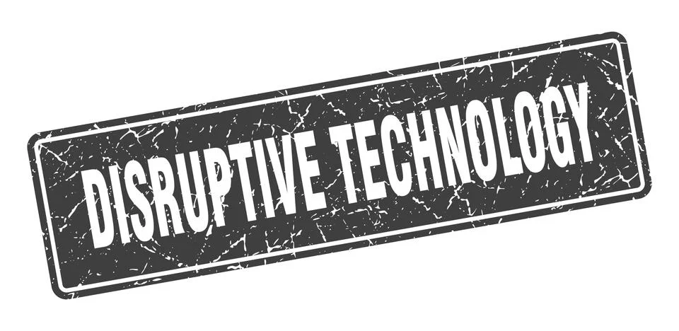 Disruptive technology stamp. disruptive technology vintage black label. Sign Stock Illustration