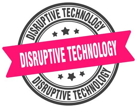 Disruptive technology stamp. disruptive technology label on transparent bac.. Stock Illustration