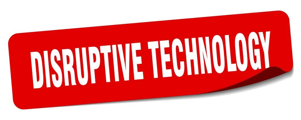 Disruptive technology sticker. disruptive technology label Stock Illustration