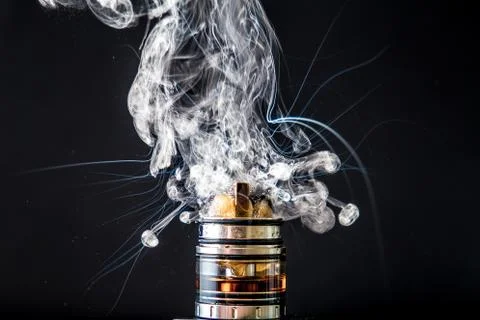 Dissassembled electronic Cigarette vape explosion Foto stock