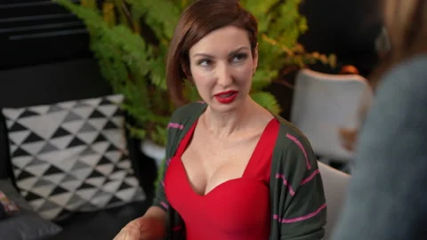 Dissatisfied client tasting coffee with disgust facial expression arguing with Stock Footage 206168801