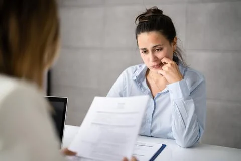 Dissatisfied Worker Job Interview First Impression Mistake Foto stock