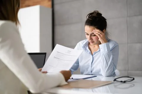 Dissatisfied Worker Job Interview First Impression Mistake Foto stock