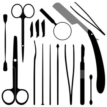 Dissection Tools Equipment and Kits Stock Illustration