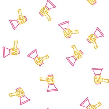 Dissemination of information in media vector seamless pattern Stock Illustration