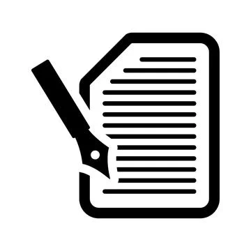 Dissertation, document, essay icon. Stock Illustration