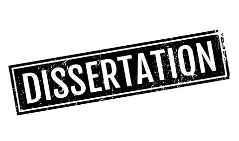 Dissertation rubber stamp Stock Illustration