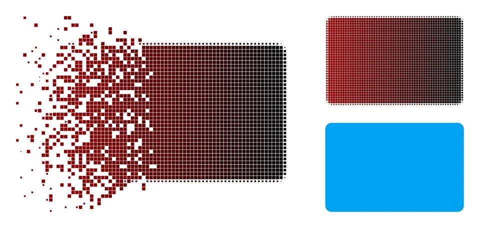 Dissipated Dot Halftone Filled Rectangle Icon イラスト素材